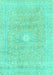 Machine Washable Abstract Turquoise Modern Area Rugs, wshabs2102turq