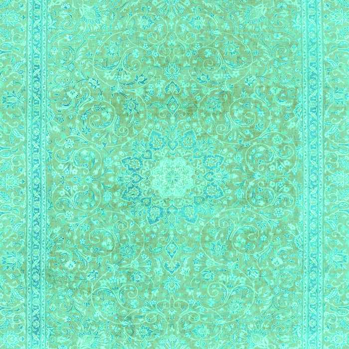 Machine Washable Abstract Turquoise Modern Area Rugs, wshabs2102turq