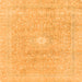 Square Abstract Orange Modern Rug, abs2102org