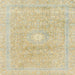 Square Abstract Brown Gold Modern Rug, abs2102