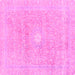 Square Abstract Pink Modern Rug, abs2102pnk