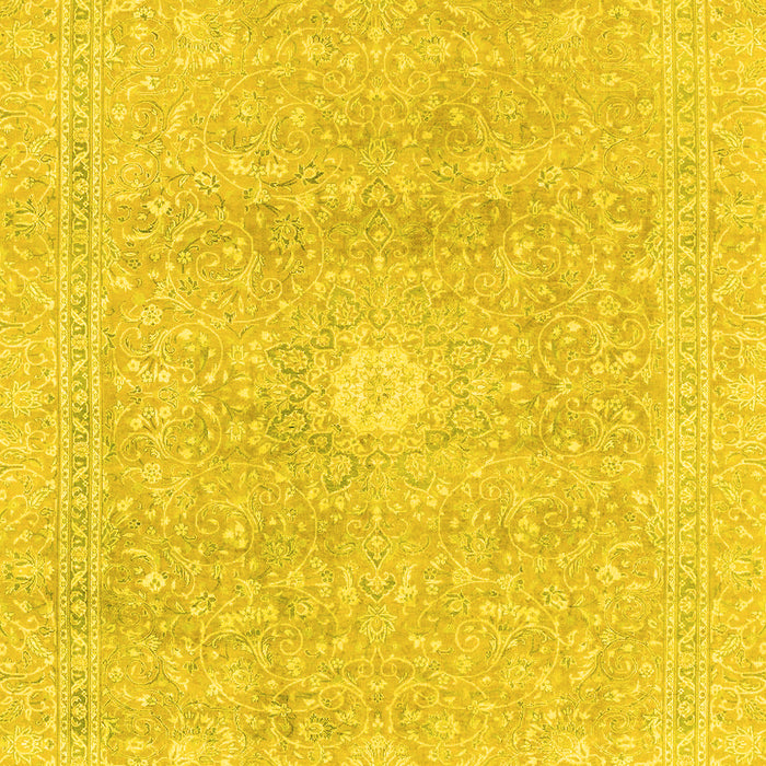 Machine Washable Abstract Yellow Modern Rug, wshabs2102yw