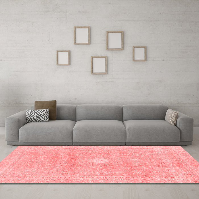 Modern Red Washable Rugs