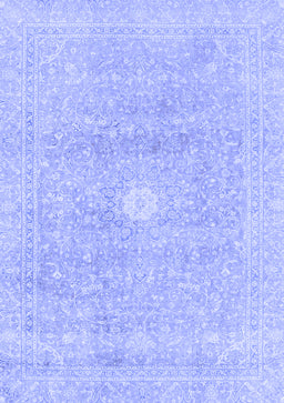 Abstract Blue Modern Rug, abs2102blu