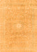 Machine Washable Abstract Orange Modern Area Rugs, wshabs2102org