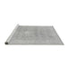 Sideview of Machine Washable Abstract Gray Modern Rug, wshabs2102gry