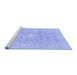 Sideview of Machine Washable Abstract Blue Modern Rug, wshabs2102blu