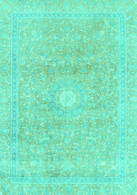 Abstract Turquoise Modern Rug, abs2102turq