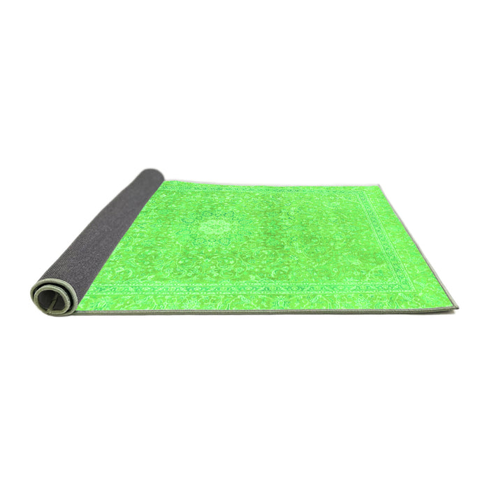 Sideview of Abstract Green Modern Rug, abs2102grn