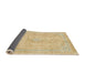 Sideview of Abstract Mustard Yellow Modern Rug, abs2103