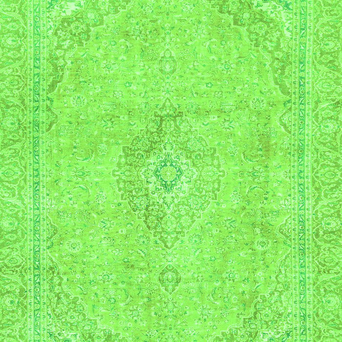 Machine Washable Abstract Green Modern Area Rugs, wshabs2103grn