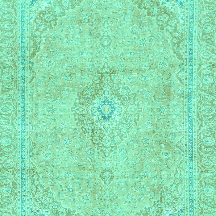 Machine Washable Abstract Turquoise Modern Area Rugs, wshabs2103turq