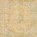 Square Abstract Mustard Yellow Modern Rug, abs2103