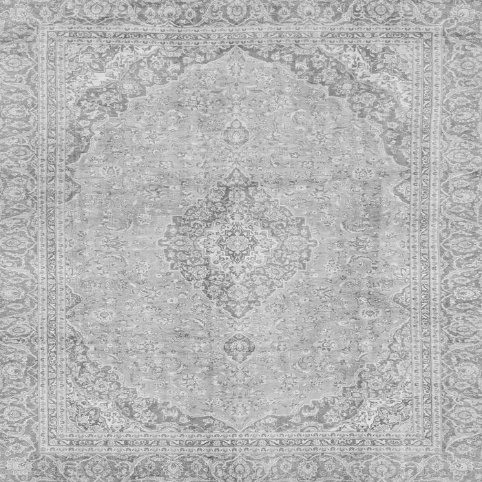 Square Abstract Gray Modern Rug, abs2103gry