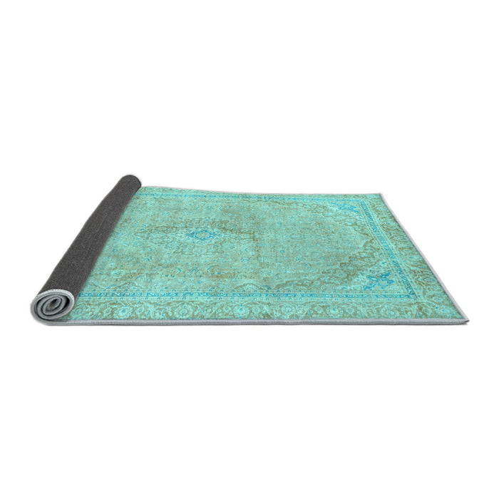 Sideview of Abstract Light Blue Modern Rug, abs2103lblu
