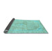 Sideview of Abstract Light Blue Modern Rug, abs2103lblu