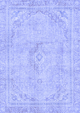 Abstract Blue Modern Rug, abs2103blu
