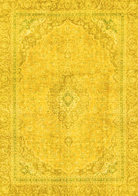 Abstract Yellow Modern Rug, abs2103yw