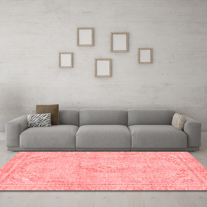 Modern Red Washable Rugs