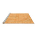 Sideview of Machine Washable Abstract Orange Modern Area Rugs, wshabs2103org