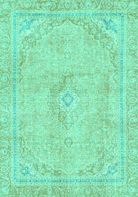 Abstract Turquoise Modern Rug, abs2103turq