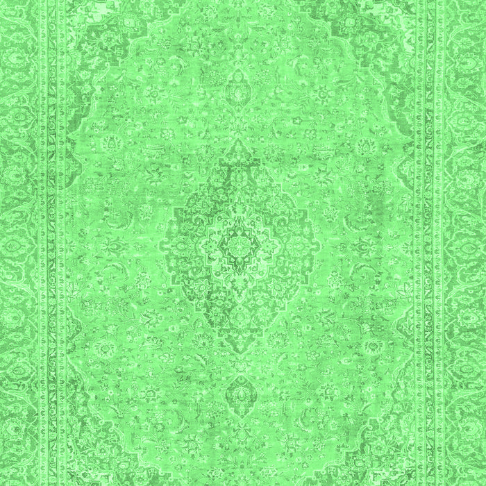 Machine Washable Abstract Emerald Green Modern Area Rugs, wshabs2103emgrn