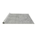 Sideview of Machine Washable Abstract Gray Modern Rug, wshabs2103gry