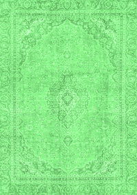 Abstract Emerald Green Modern Rug, abs2103emgrn