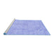 Sideview of Machine Washable Abstract Blue Modern Rug, wshabs2103blu