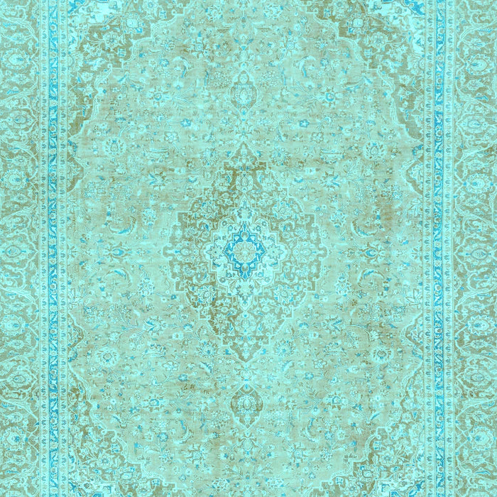 Machine Washable Abstract Light Blue Modern Rug, wshabs2103lblu