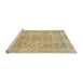 Sideview of Machine Washable Abstract Yellow Rug, wshabs2104