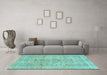 Machine Washable Abstract Light Blue Modern Rug in a Living Room, wshabs2104lblu