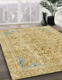 Abstract Yellow Modern Rug, abs2104