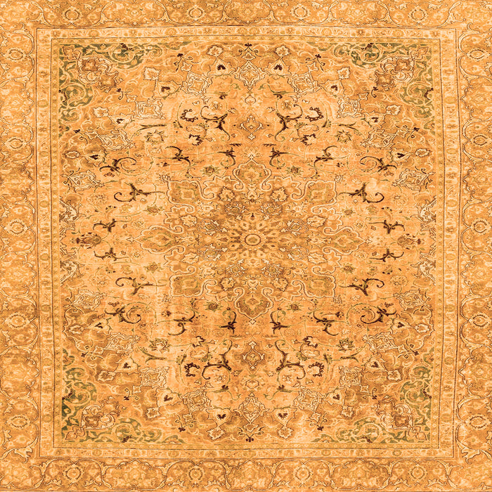 Square Abstract Orange Modern Rug, abs2104org