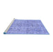 Sideview of Machine Washable Abstract Blue Modern Rug, wshabs2104blu