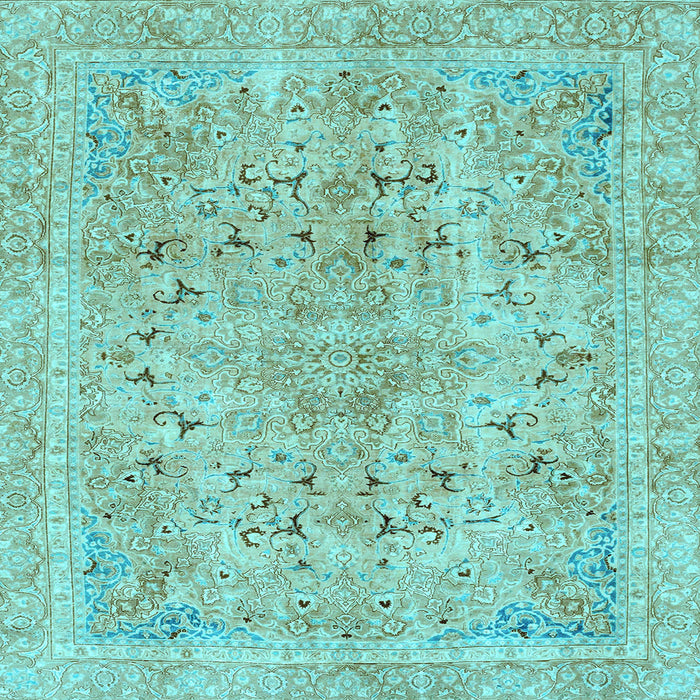 Square Machine Washable Abstract Light Blue Modern Rug, wshabs2104lblu