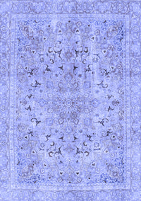 Abstract Blue Modern Rug, abs2104blu