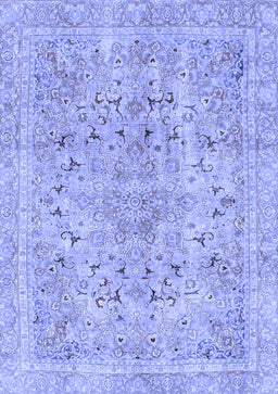 Abstract Blue Modern Rug, abs2104blu