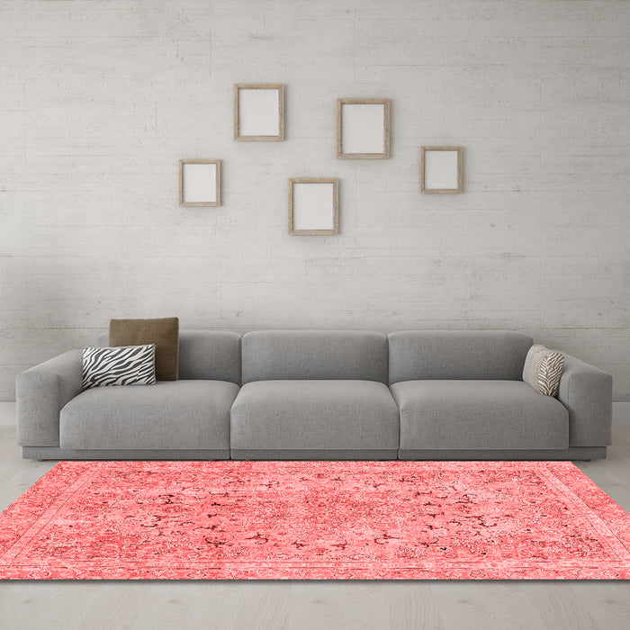 Modern Red Washable Rugs