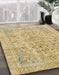 Machine Washable Abstract Yellow Rug in a Family Room, wshabs2104