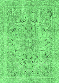 Abstract Emerald Green Modern Rug, abs2104emgrn