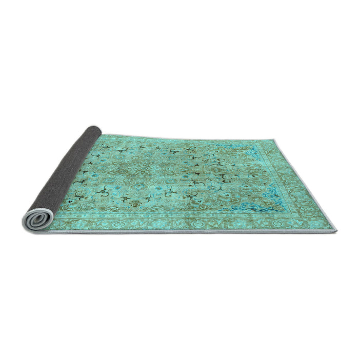 Sideview of Abstract Light Blue Modern Rug, abs2104lblu