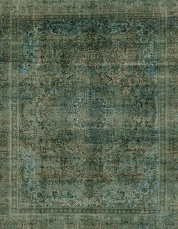 Machine Washable Abstract Army Green Rug, wshabs2105