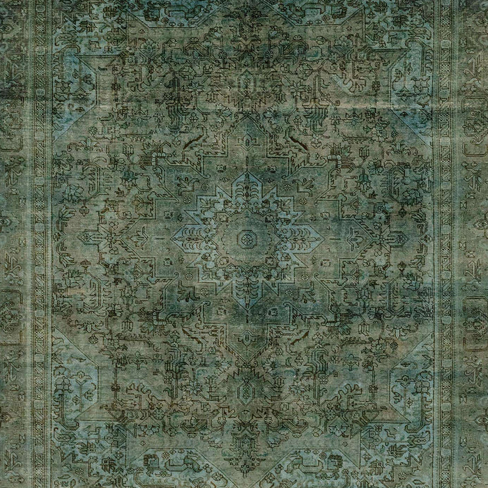 Machine Washable Abstract Army Green Rug, wshabs2105