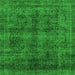 Square Abstract Green Modern Rug, abs2105grn