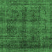 Square Abstract Emerald Green Modern Rug, abs2105emgrn