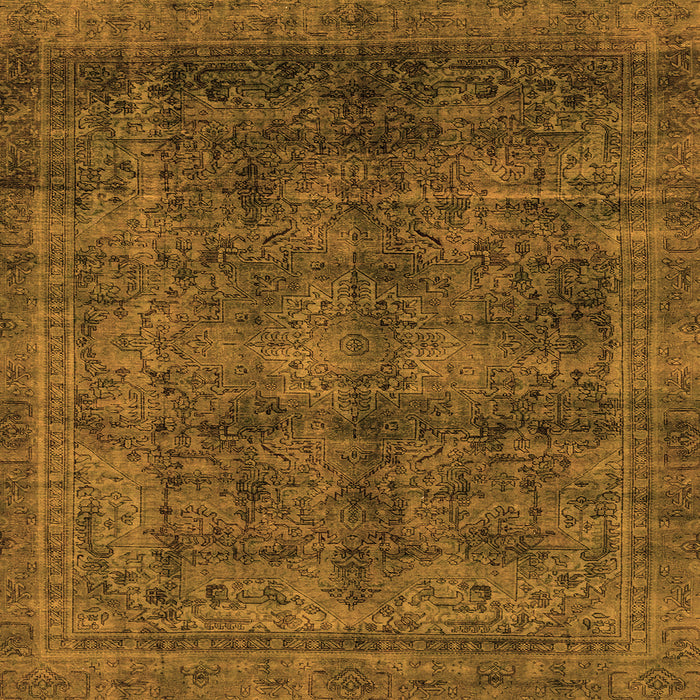 Square Machine Washable Abstract Orange Modern Area Rugs, wshabs2105org