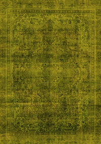 Abstract Yellow Modern Rug, abs2105yw