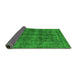 Sideview of Abstract Green Modern Rug, abs2105grn