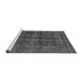 Sideview of Machine Washable Abstract Gray Modern Rug, wshabs2105gry